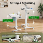 Mobile Laptop Desk 70x50CM Height Adjustable Standing