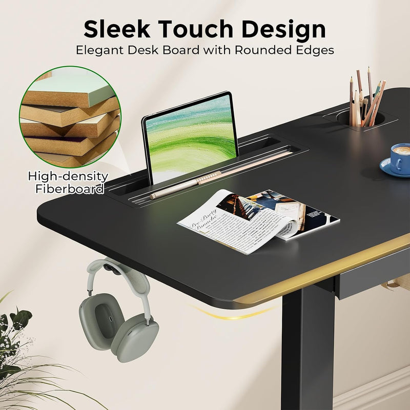 Mobile Laptop Desk 70x50CM Height Adjustable Standing