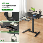 Mobile Laptop Desk 70x50CM Height Adjustable Standing