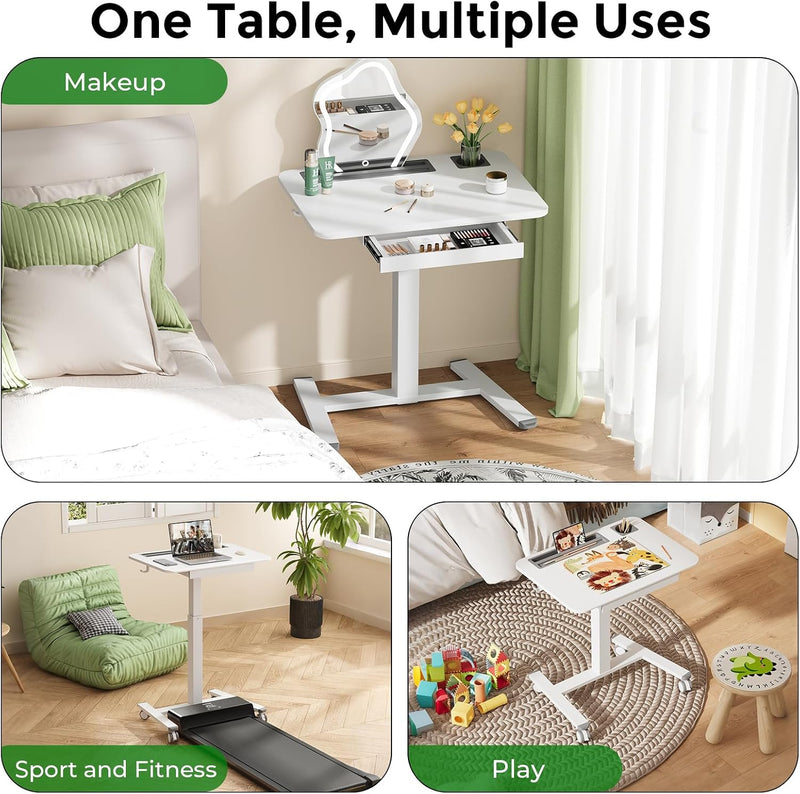 Mobile Laptop Desk 70x50CM Height Adjustable Standing
