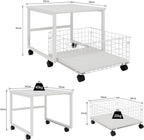 Mobile Mini Fridge Stand with Large Capacity Storage