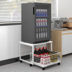 Mobile Mini Fridge Stand with Large Capacity Storage