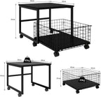 Mobile Mini Fridge Stand with Large Capacity Storage