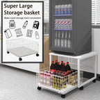 Mobile Mini Fridge Stand with Large Capacity Storage