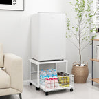 Mobile Mini Fridge Stand with Large Capacity Storage