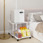 Mobile Mini Fridge Stand with Large Capacity Storage