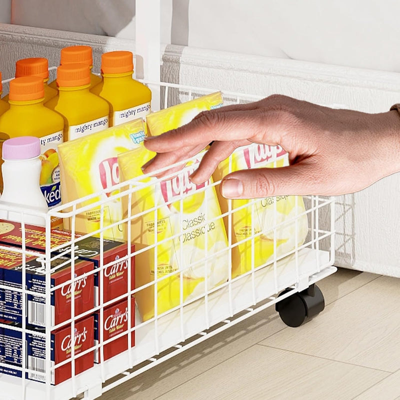 Mobile Mini Fridge Stand with Large Capacity Storage