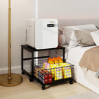 Mobile Mini Fridge Stand with Large Capacity Storage