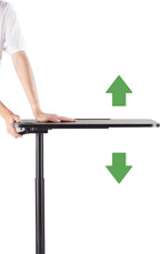 Mobile Overbed Table Height Adjustable with Wheels