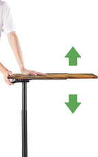 Mobile Overbed Table Height Adjustable with Wheels