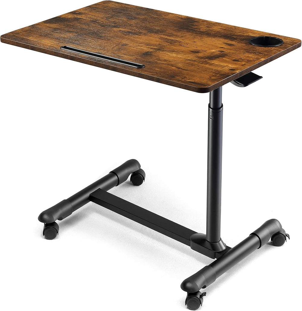 Mobile Overbed Table Height Adjustable with Wheels