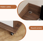 Mobile Podium Lectern with Storage Cabinet Adjustable Shelf