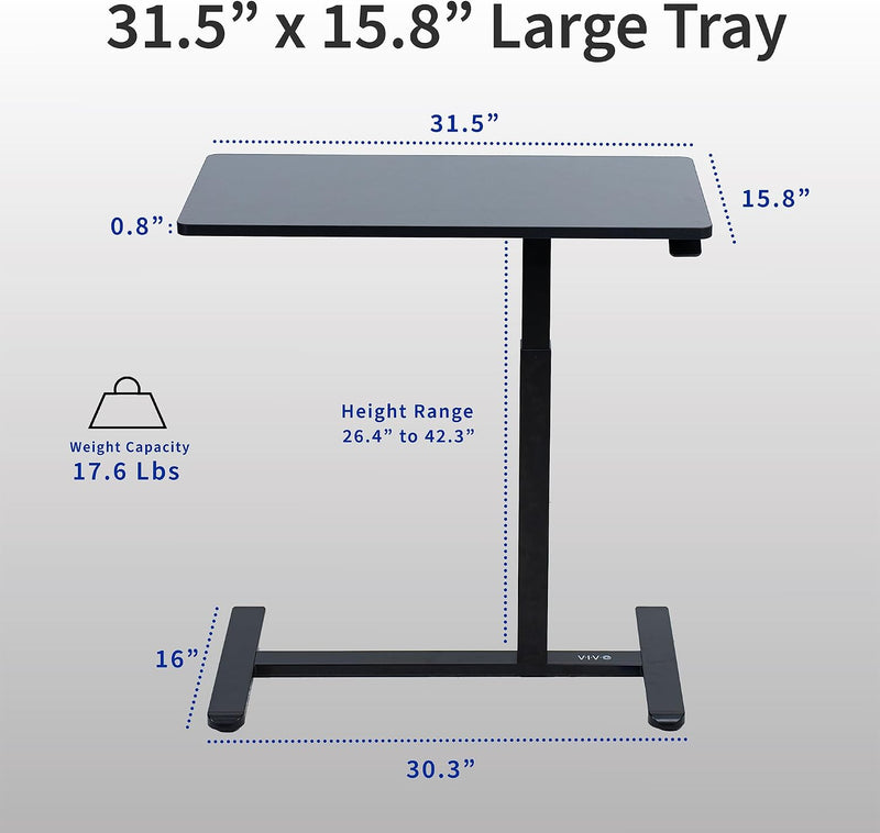 Mobile Side Table for Sofa Height Adjustable Laptop