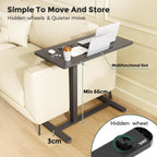 Mobile Standing Desk 80x40CM Overbed Bedside Table on