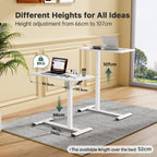 Mobile Standing Desk 80x40CM Overbed Bedside Table on