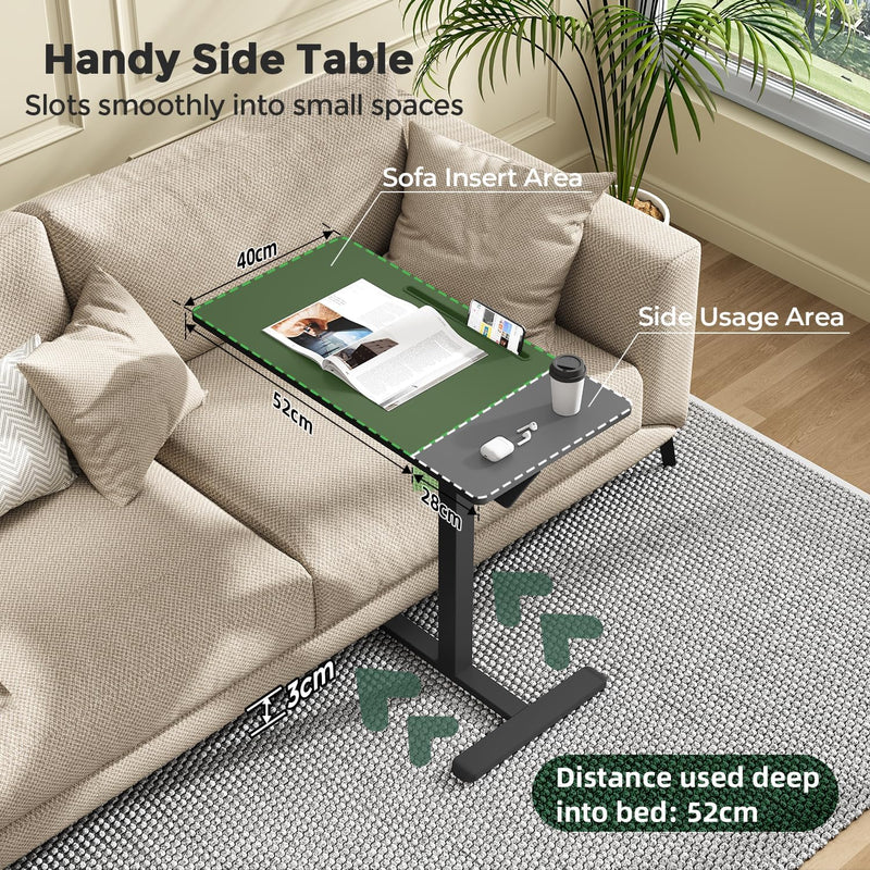 Mobile Standing Desk 80x40CM Overbed Bedside Table on