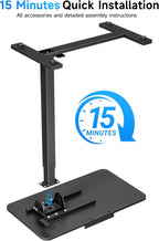 Mobile Standing Desk Laptop Pneumatic with Wheels Tilt