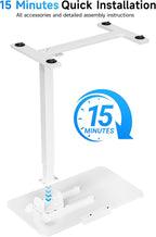 Mobile Standing Desk Laptop Pneumatic with Wheels Tilt