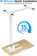 Mobile Standing Desk Laptop Pneumatic with Wheels Tilt