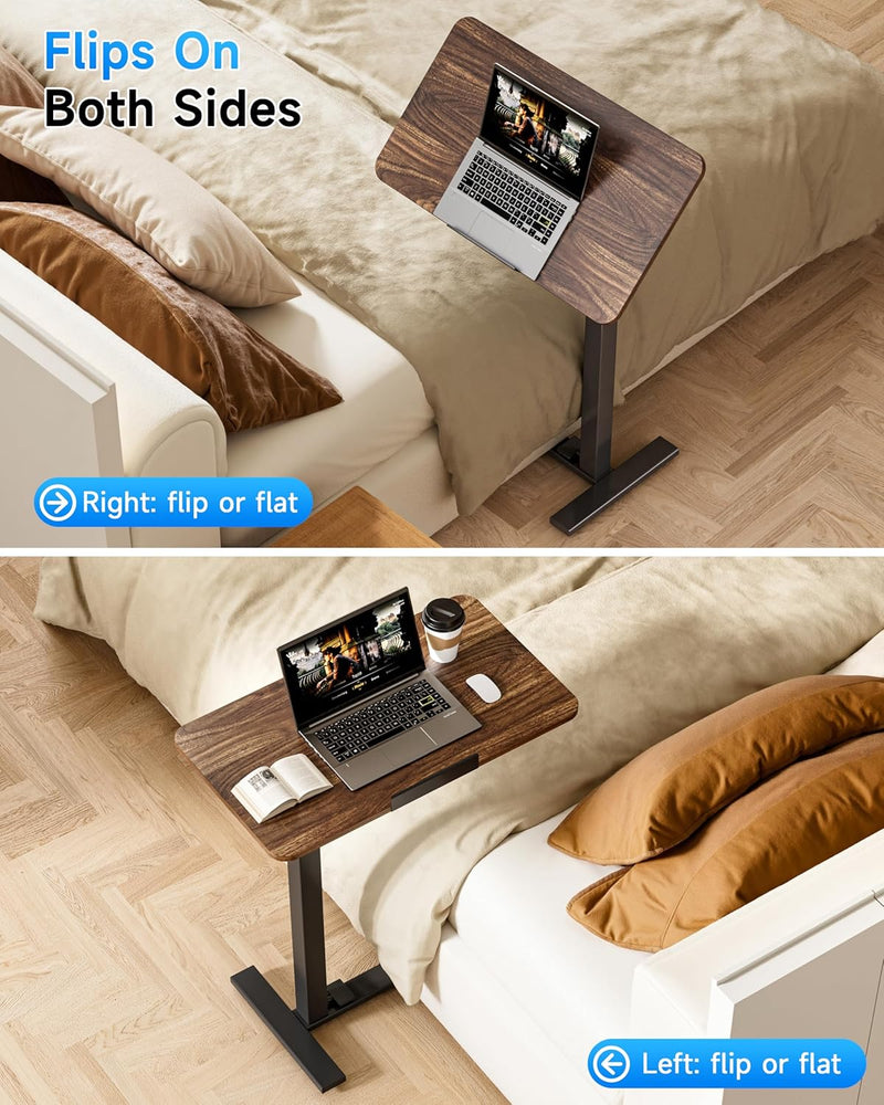 Mobile Standing Desk Laptop Pneumatic with Wheels Tilt