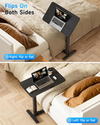 Mobile Standing Desk Laptop Pneumatic with Wheels Tilt