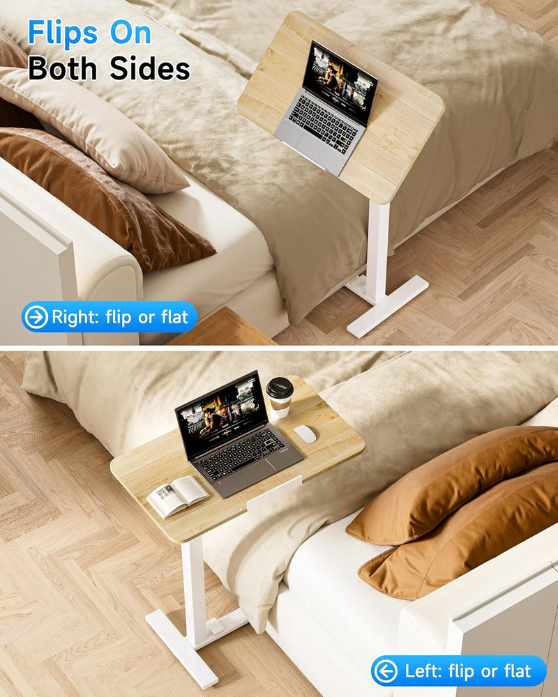 Mobile Standing Desk Laptop Pneumatic with Wheels Tilt