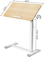 Mobile Standing Desk on Wheels with Tilting Desktop