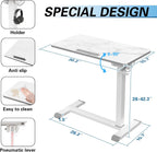 Mobile Standing Desk on Wheels with Tilting Desktop