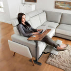 Mobile Standing Desk on Wheels with Tilting Desktop
