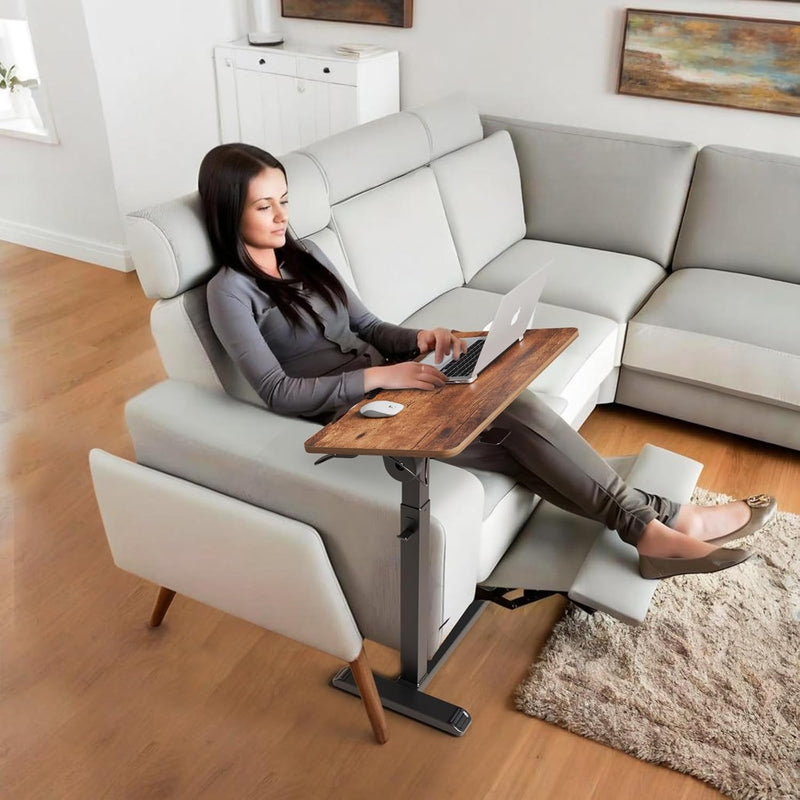 Mobile Standing Desk on Wheels with Tilting Desktop