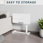 Mobile Standing Desk on Wheels with Tilting Desktop