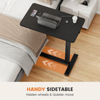 Mobile Standing Desk Over Bed Table with Wheels