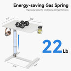 Mobile Standing Desk on Wheels Pneumatic Height Adjustable