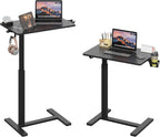 Mobile Standing Desk on Wheels Pneumatic Height Adjustable
