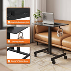 Mobile Standing Desk on Wheels Pneumatic Height Adjustable