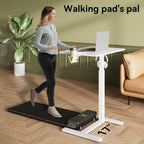 Mobile Standing Desk on Wheels Pneumatic Height Adjustable