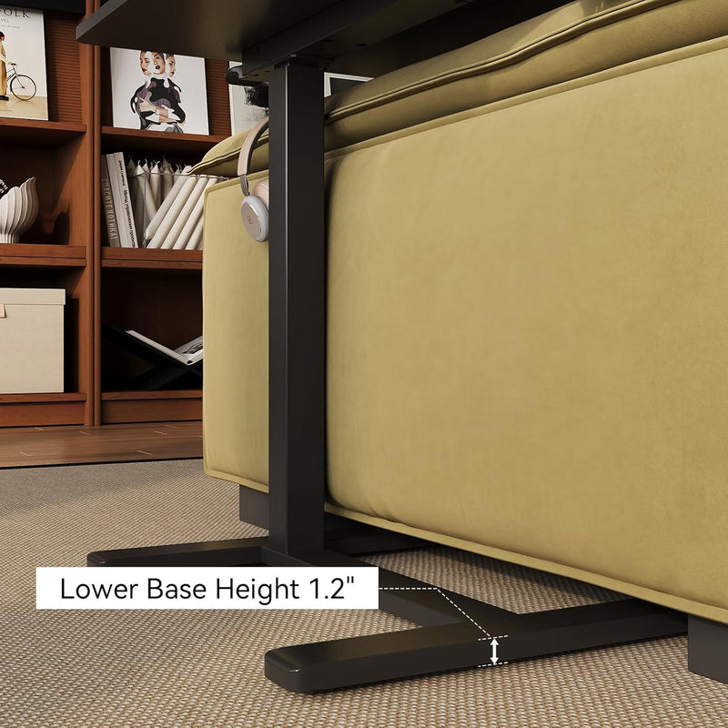 Mobile Standing Desk on Wheels Pneumatic Height Adjustable