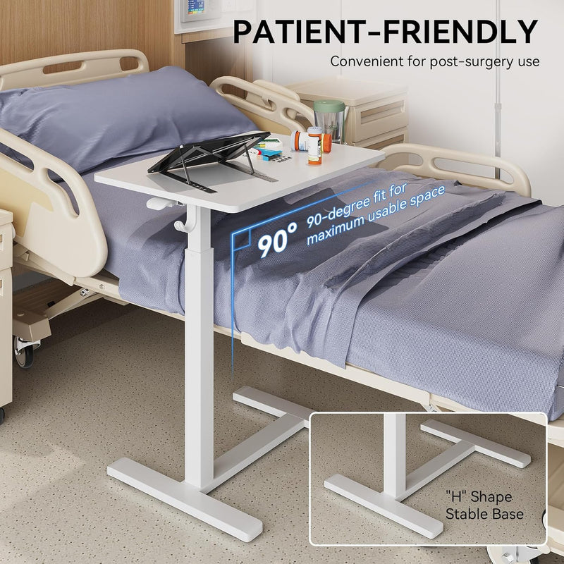 Mobile Standing Desk on Wheels Pneumatic Height Adjustable