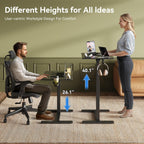Mobile Standing Desk on Wheels Pneumatic Height Adjustable
