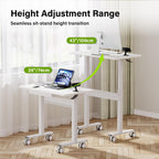 Mobile Standing Desk Pneumatic Height Adjustable