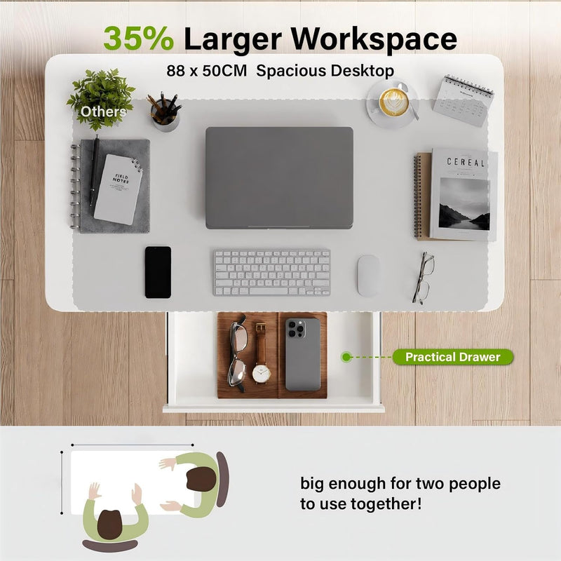 Mobile Standing Desk Pneumatic Height Adjustable