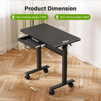Mobile Standing Desk Pneumatic Height Adjustable