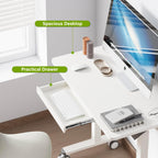 Mobile Standing Desk Pneumatic Height Adjustable