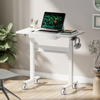 Mobile Standing Desk Pneumatic Height Adjustable