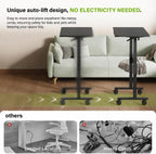 Mobile Standing Desk Pneumatic Height Adjustable