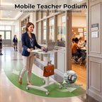 Mobile Standing Desk Pneumatic Height Adjustable Rolling Table
