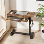Mobile Standing Desk Upgrade Computer Workstation with Keyboard