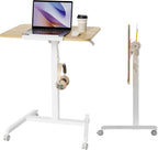 Mobile Standing Desk with Tiltable Tabletop 76-110CM Mint