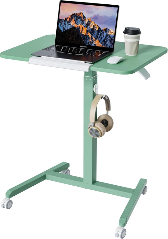 Mobile Standing Desk with 90° Tiltable Tabletop 76-110CM