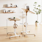 Mobile Standing Desk with Tiltable Tabletop 76-110CM Mint